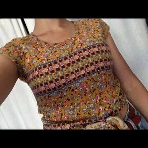 Floral Tied Top Tee Shirt